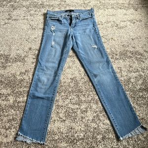 Cropped, Ripped Jeans